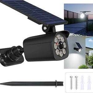 NEW - Solar Motion Lights Outdoor, Solar Spot Lights Motion Sensor, fake camera